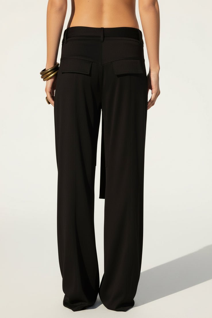 Pantalone wide leg nero in viscosa - YES SHOPPantaloniAKEPPTKD13171-IT 34