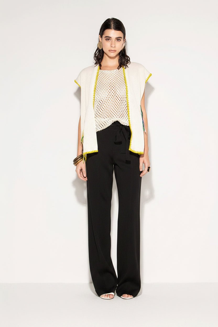 Pantalone wide leg nero in viscosa - YES SHOPPantaloniAKEPPTKD13171-IT 34