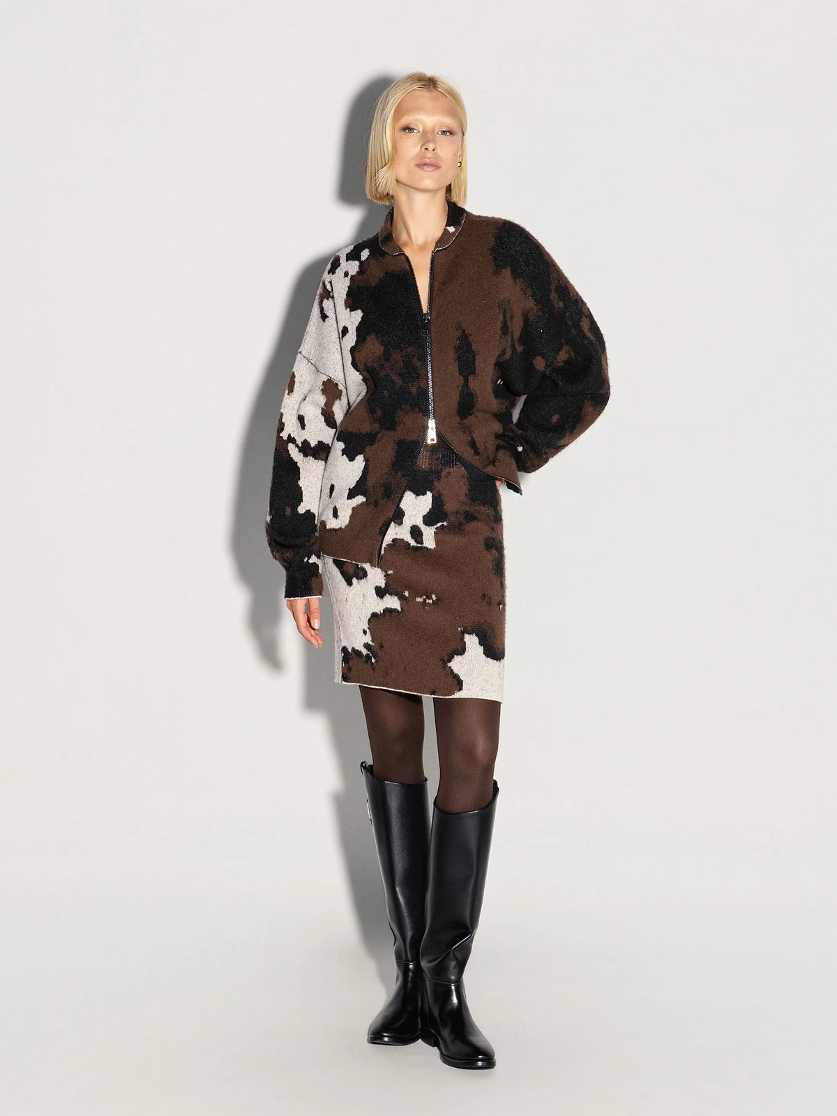 Bomber Carol in lana fantasia muccata con zip - YES SHOPGiaccheAKEPGBKD15071-6