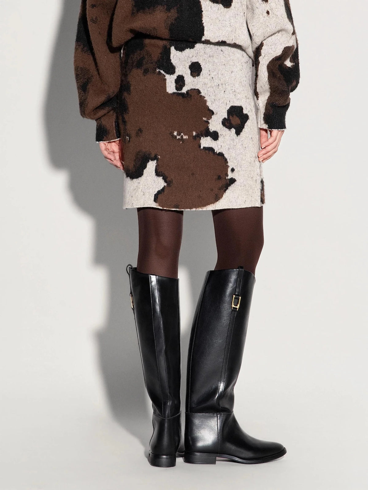 Mini gonna in lana fantasia maculata - YES SHOPGonneAKEPGOKD15073-6