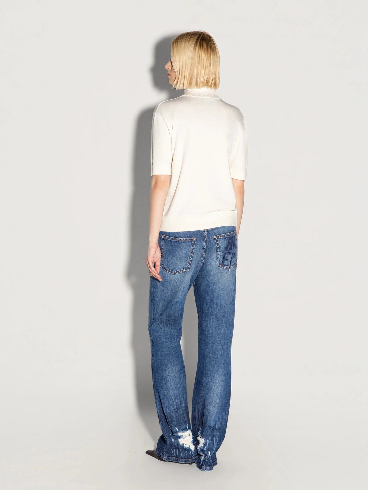 Dolcevita panna mezzo collo e manica corta - YES SHOPMaglieAKEPMGKD15147-6
