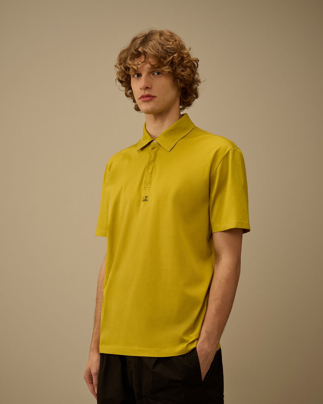 Polo gialla in jersey mercerizzato e logo - YES SHOPPoloC.P. COMPANY20CMPL116A-006374G-XXS3329189703771