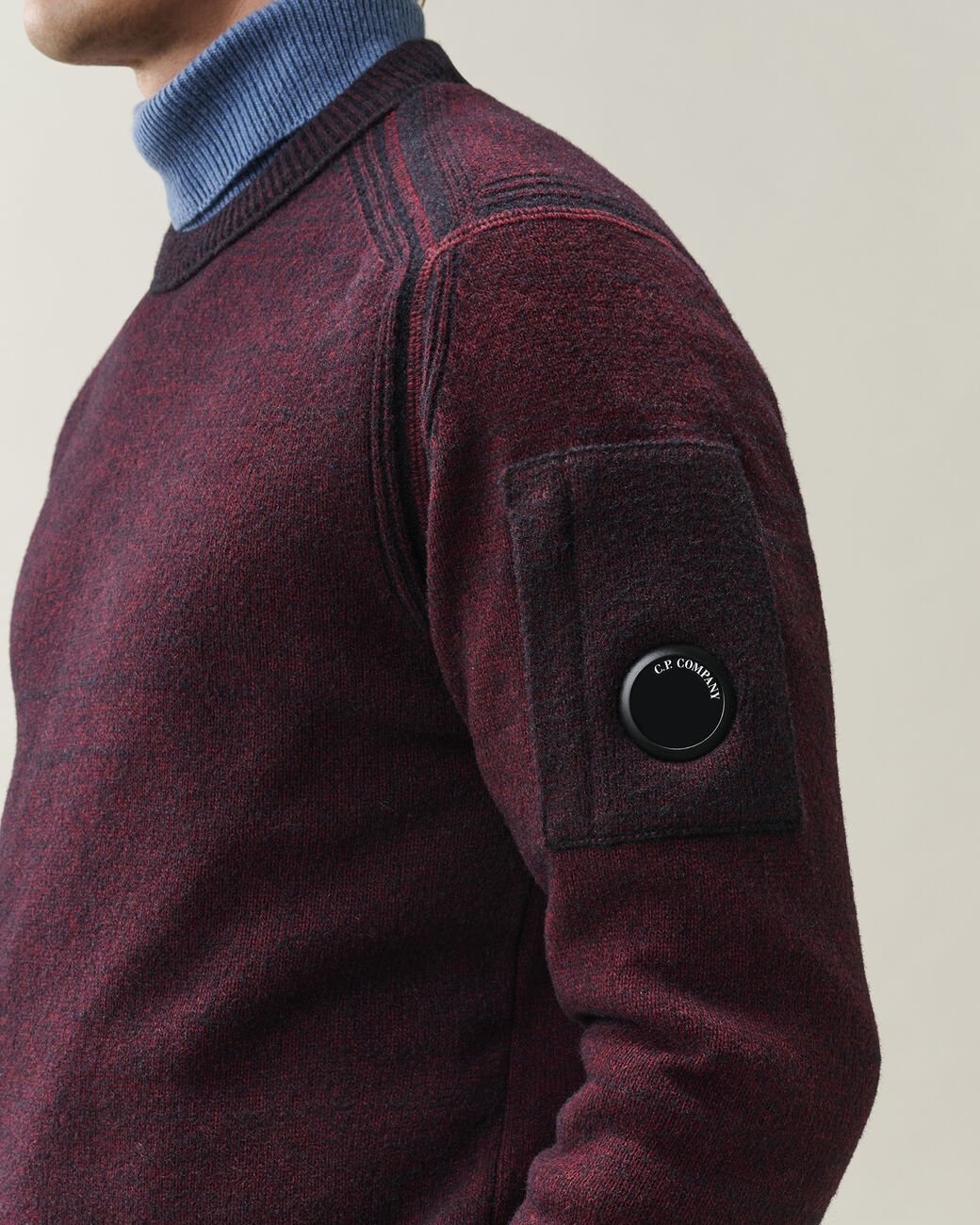 Maglia Fleece Knit Lens Contrast bordeaux - YES SHOPMaglioniC.P. COMPANY21CMKN297A/006170A-35041863710971