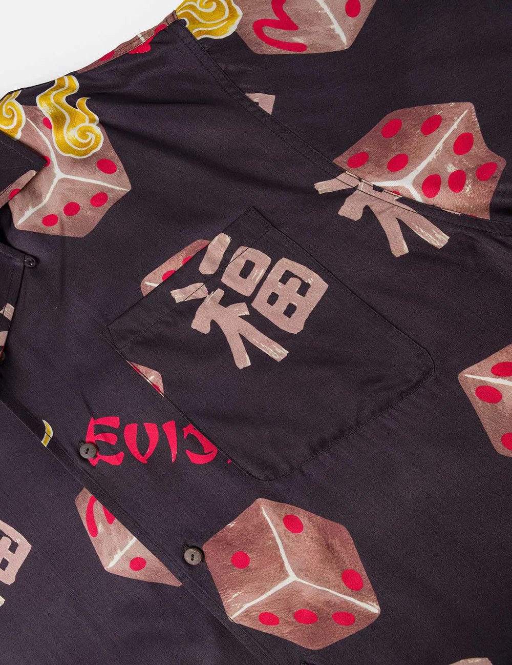 Camicia nera con stampa dadi - YES SHOPCamicieEVISU2ESEJM6SS6005-XXS9373748964771