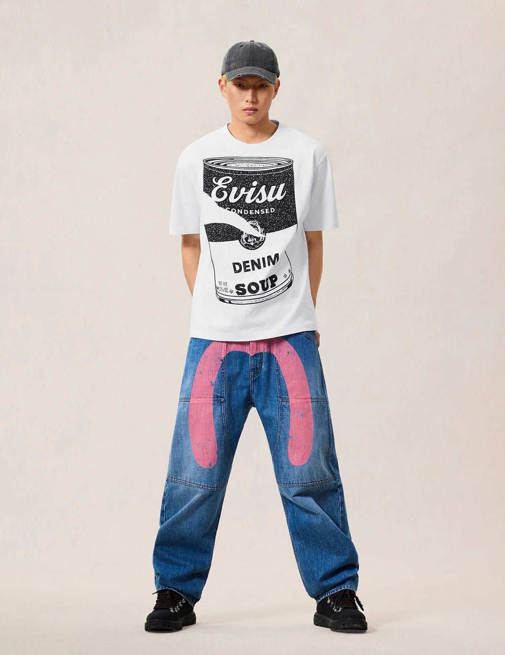 T-shirt bianca stampa "Denim soup" - YES SHOPT-shirtEVISU2ESEJM6TS6027-XXS1355131776771