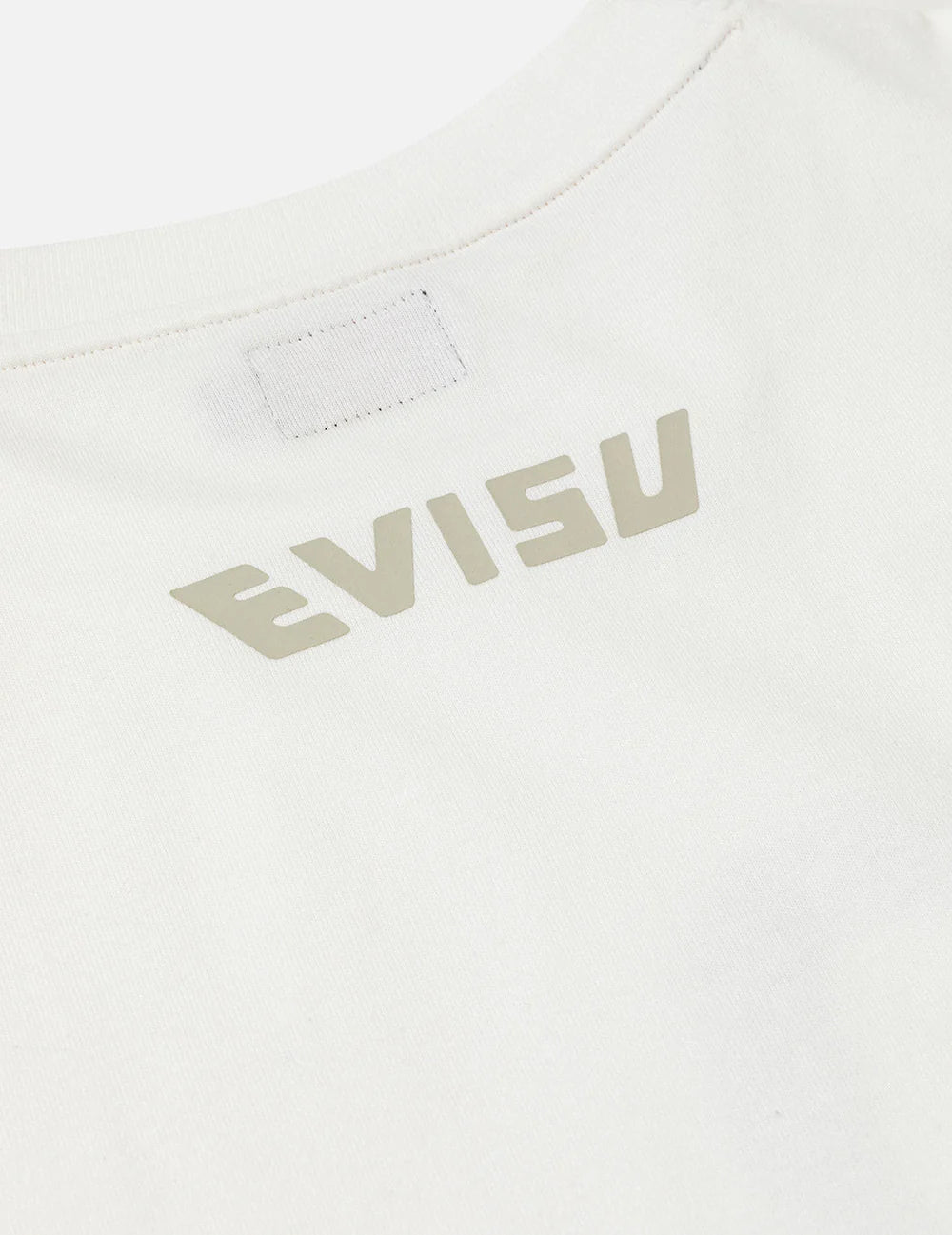 T-shirt bianca con logo gabbiani spazzolato a mano - YES SHOPT-shirtEVISU2ESHTM6TS1072-XXS9401031776771