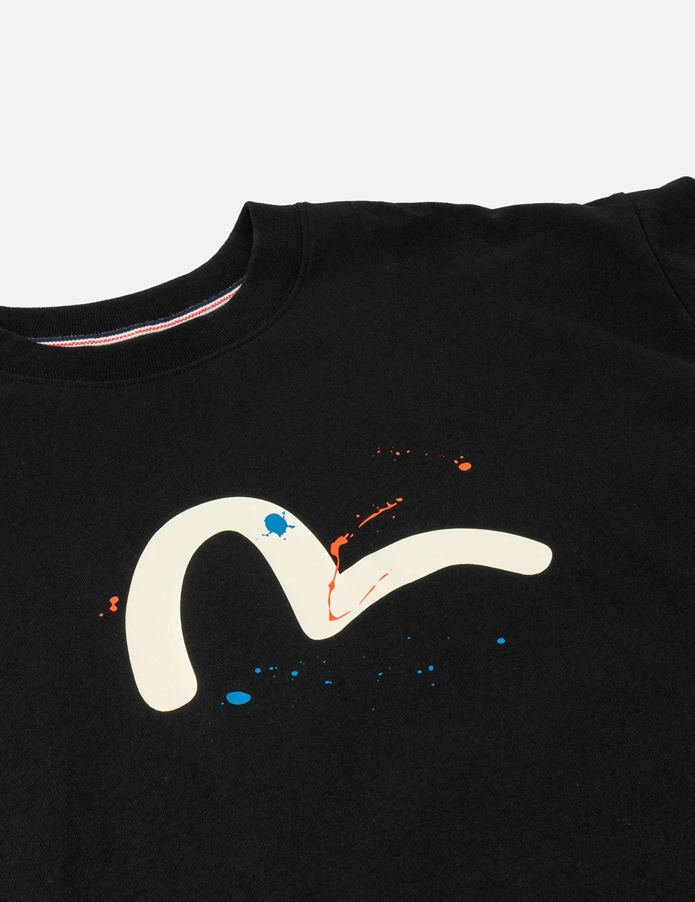T-shirt nera con stampa gabbiano e pavone a spruzzo - YES SHOPT-shirtEVISU2ESHTM6TS1081-XXS3304748964771