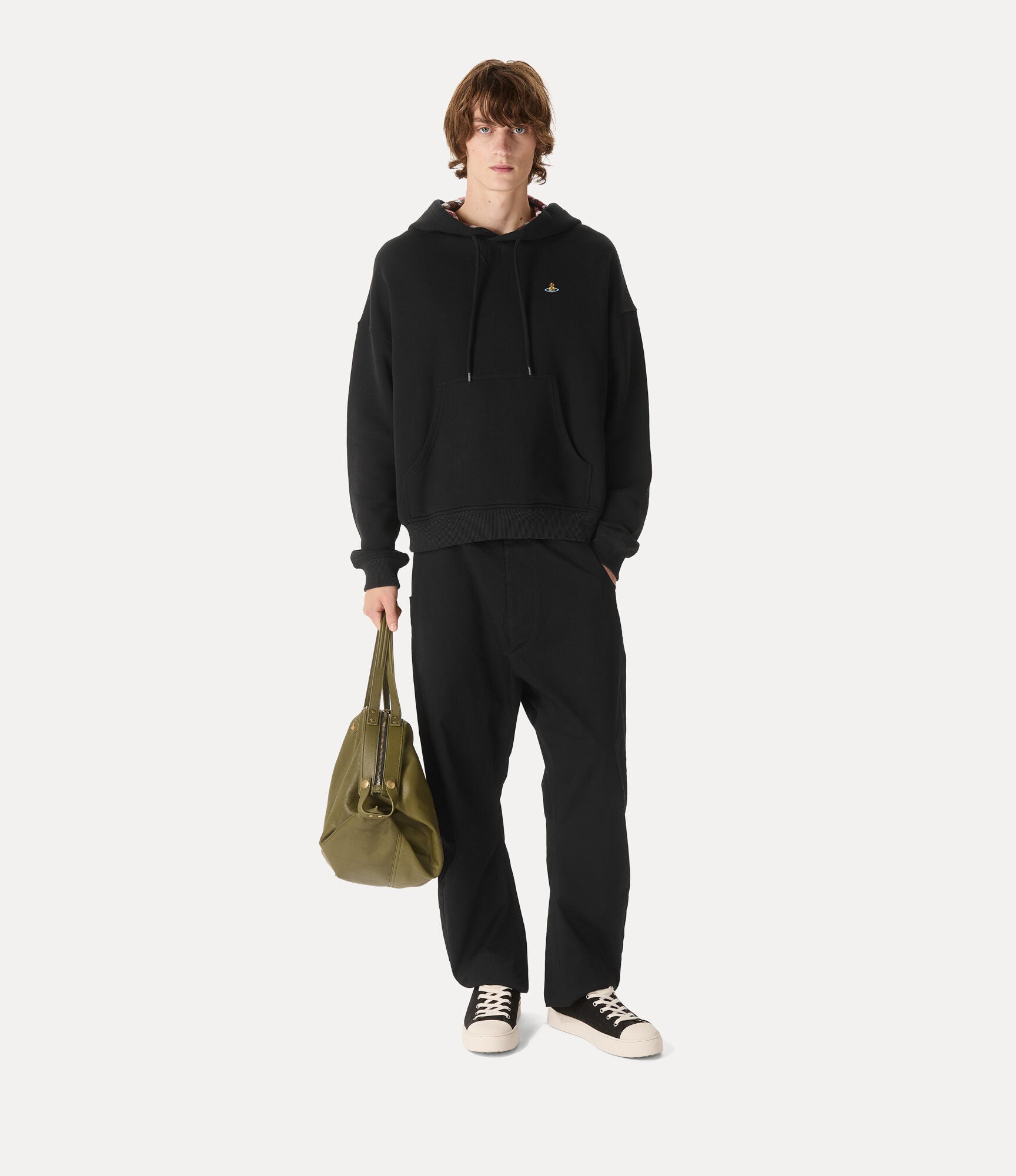 Felpa Ashton nera con cappuccio - YES SHOPFelpeVIVIENNE WESTWOOD2I01000M-J00AS-ASHTON HOODIE-XXS9665131776771
