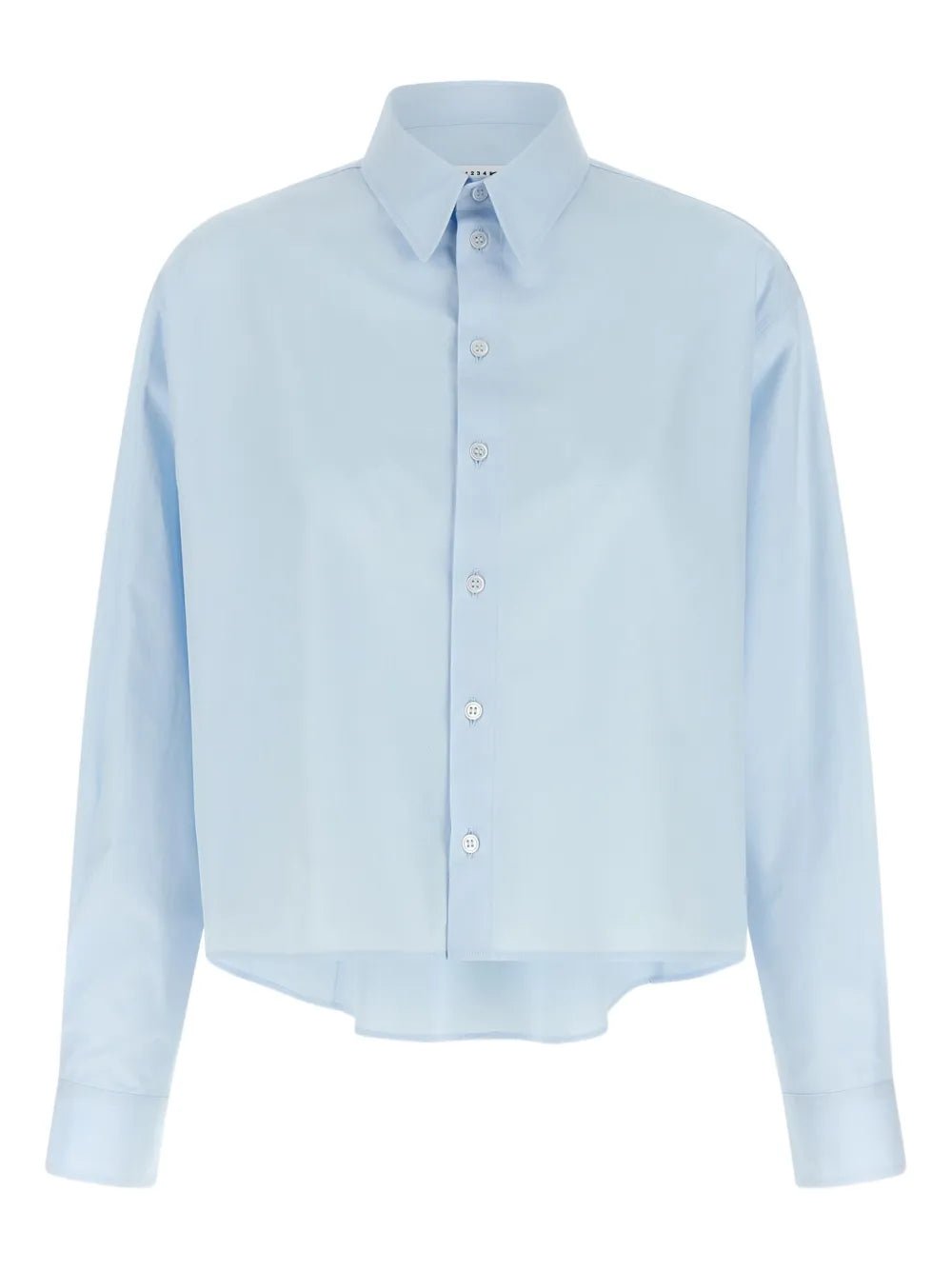 Camicia in cotone con orlo lungo sul retro MM6 cielo - YES SHOPCamicieMM6 MAISON MARGIELAS52DT0064M35480/501-IT 341664118162771