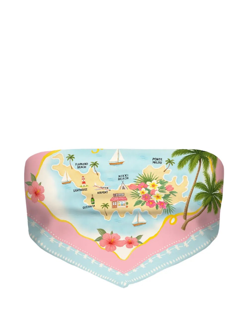 Top bikini fascia a rombo Rio azzurro con stampa hawaiana - YES SHOPCostumi da bagnoMC2 SAINT BARTHRIO0001/09097L-XXS