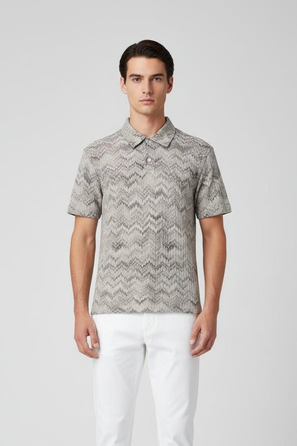 Polo con motivo a zig zag beige - YES SHOPPoloMISSONIUS26S209 BR014N-XXS7211505742771