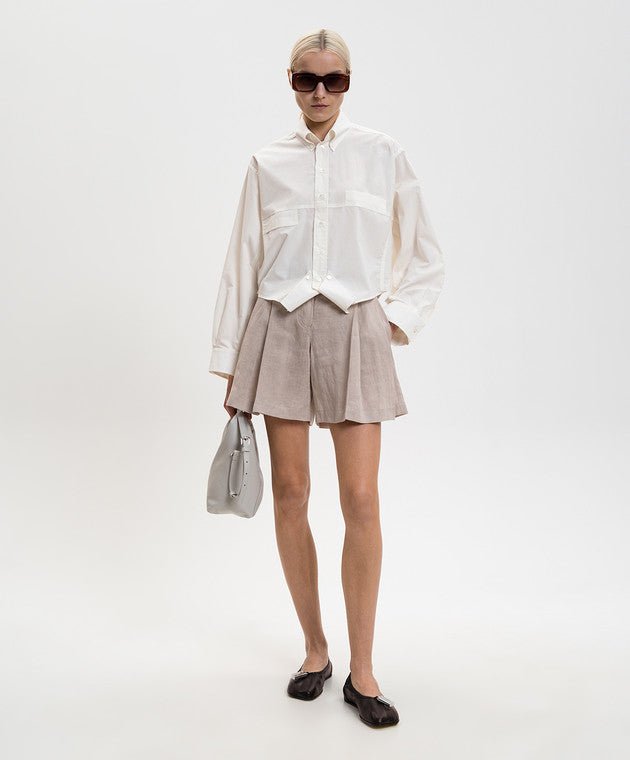 Camicia in cotone effetto speculare MM6 bianca - YES SHOPCamicieMM6 MAISON MARGIELAS52DT0058M35256/101-IT 347754118162771