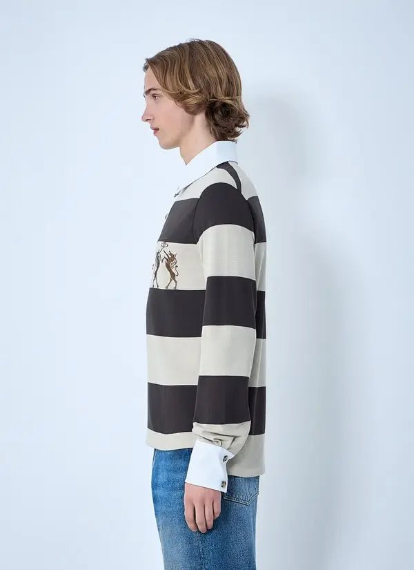 Polo da rugby a fasce bianco e moro - YES SHOPPoloVIVIENNE WESTWOOD2H01000W-J00B3-003-XXS
