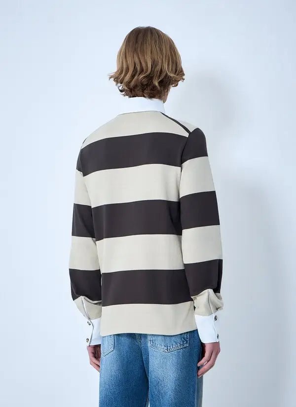 Polo da rugby a fasce bianco e moro - YES SHOPPoloVIVIENNE WESTWOOD2H01000W-J00B3-003-XXS
