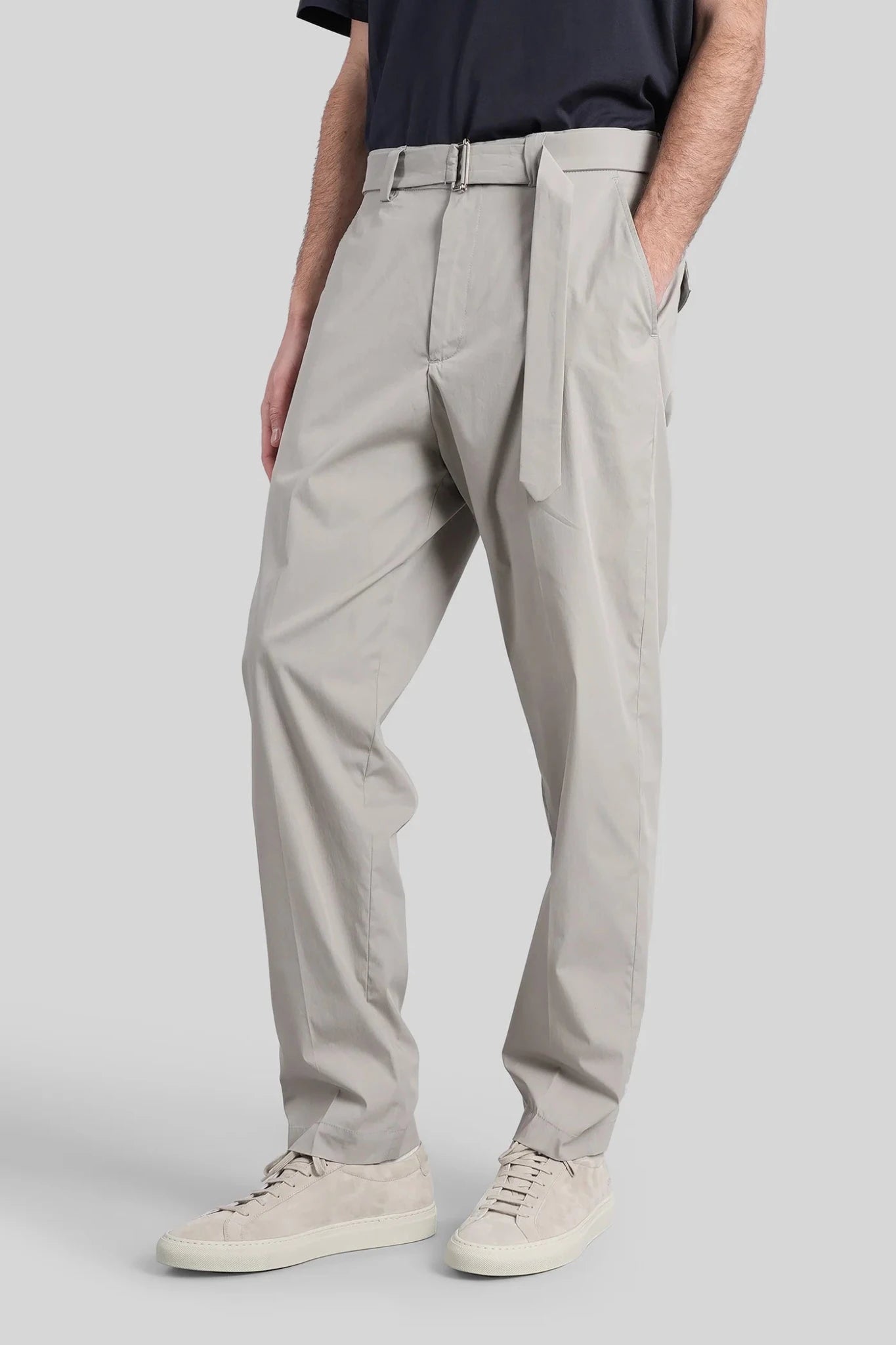 Pantalone Virgil ghiaccio con cintura - YES SHOPPantaloniLOW BRANDLP26029-W309867787272771