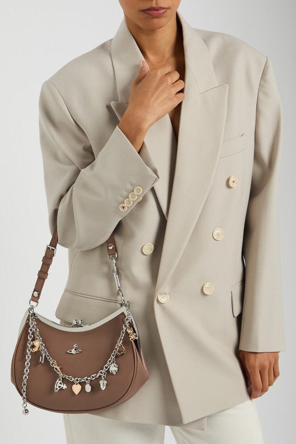 Borsa Charm Frame Purse in pelle biscotto - YES SHOPBorse a spallaVIVIENNE WESTWOOD4B01000PW/L00BX-Taglia unica