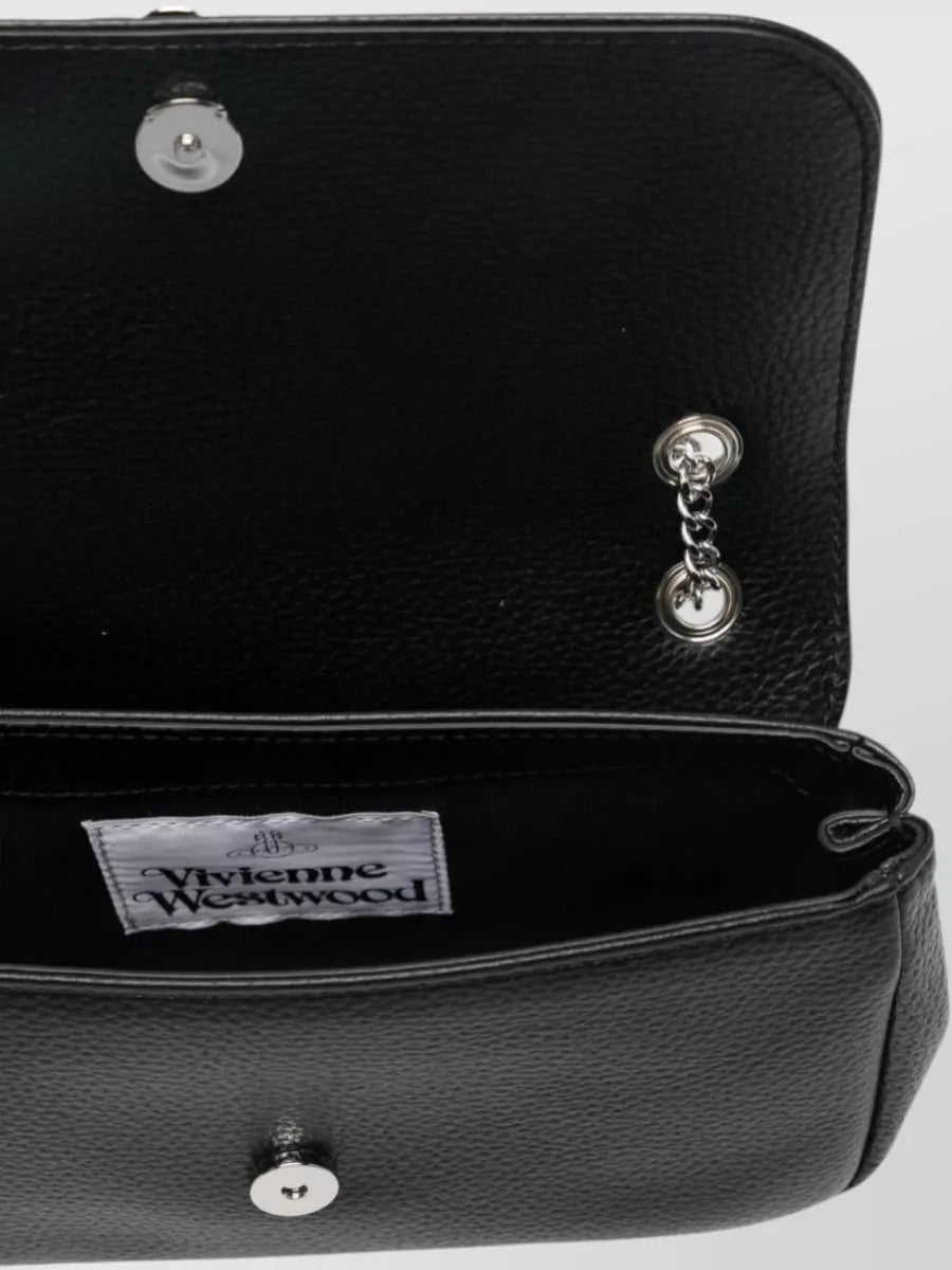 Borsa Chain Crossbody Purse in pelle nera e argento - YES SHOPBorse crossbodyVIVIENNE WESTWOOD5C01000XW-S000D/N403-Taglia unica3898349676771