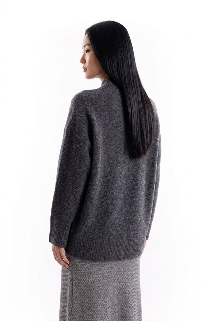 Cardigan oversize in lana grigio - YES SHOPCardiganAKEPCAKD15102-6