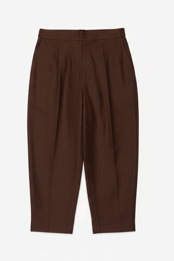 Pantalone balloon cioccolato con elastico in vita - YES SHOPPantaloniOTTOD'AMEDP0021-IT 348930711323771