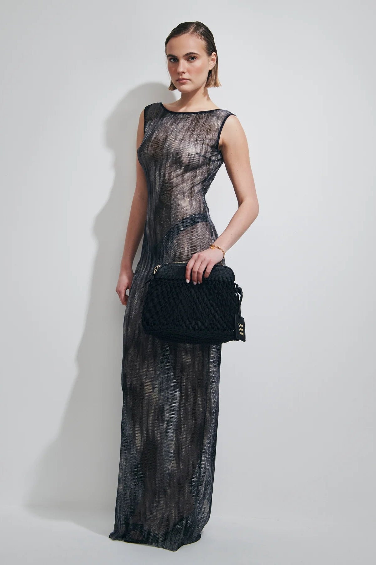 Maxi pochette nera a rete - YES SHOPPochetteMATINEE'BAG7000-Taglia unica