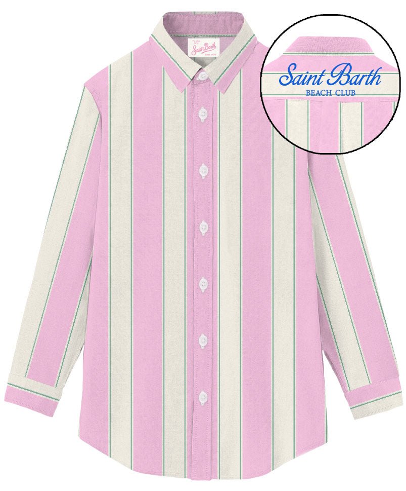 Camicia Brigitte stripes in cotone rosa - YES SHOPCamicieMC2 SAINT BARTHBRIG001/00897L-XXS5550756742771