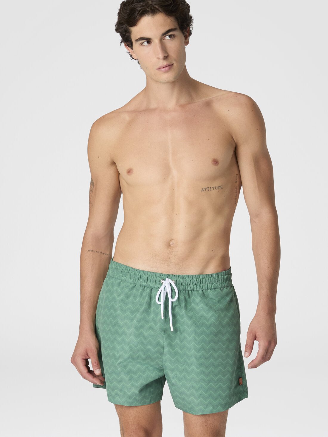 Costume da bagno verde a fantasia zig zag - YES SHOPCostumi da bagnoMISSONIBS26SP00 BW00VT-XXS1499605742771
