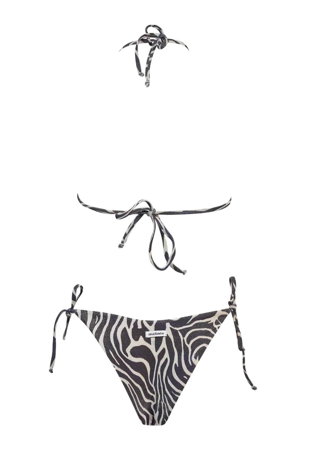 Bikini fantasia zebrata glitter top triangolo e slip fiocco - YES SHOPCostumi da bagnoMATINEE'CB7023-XXS