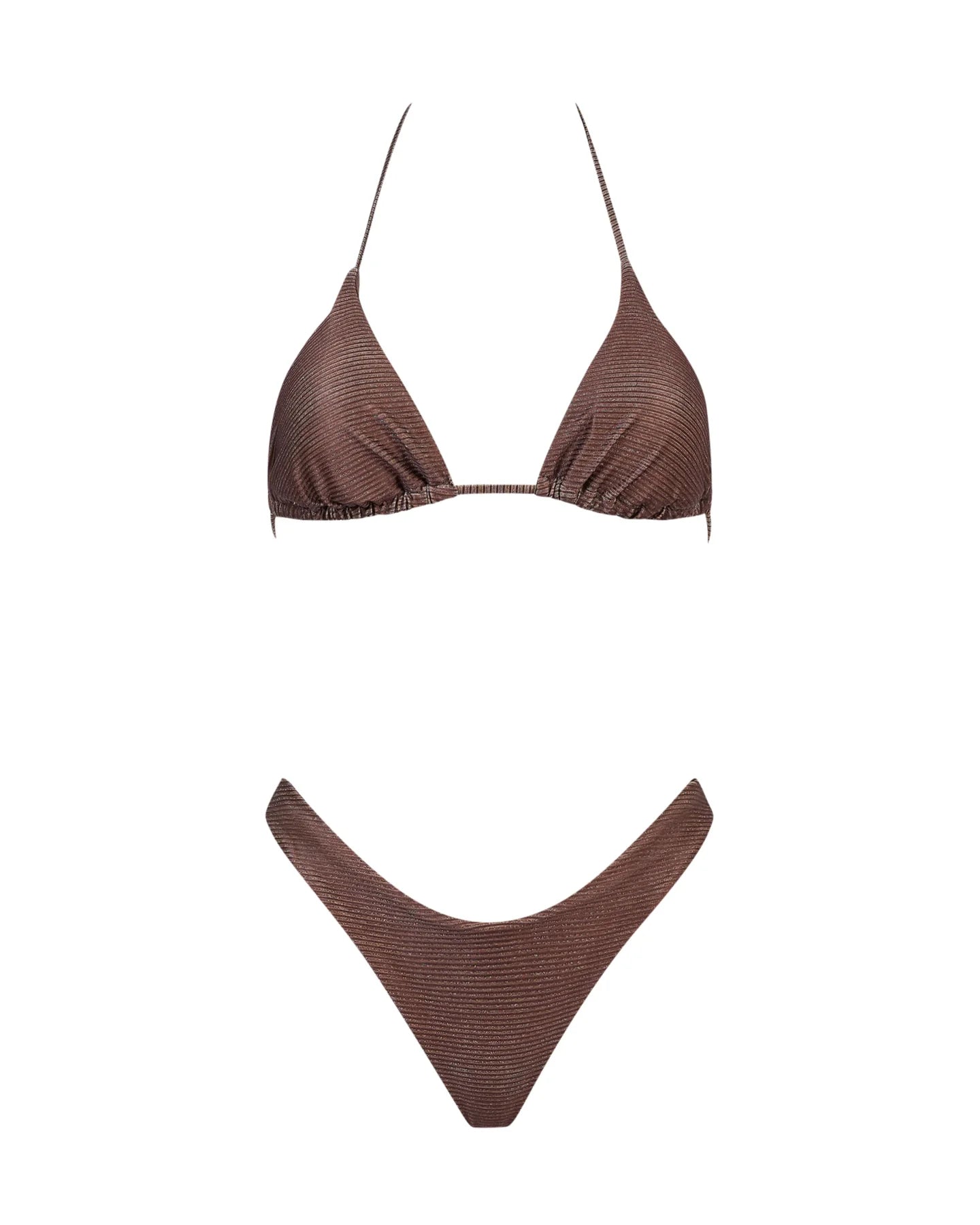 Bikini Mina a costine in lurex marrone - YES SHOPCostumi da bagnoMATINEE'CB7011-XXS