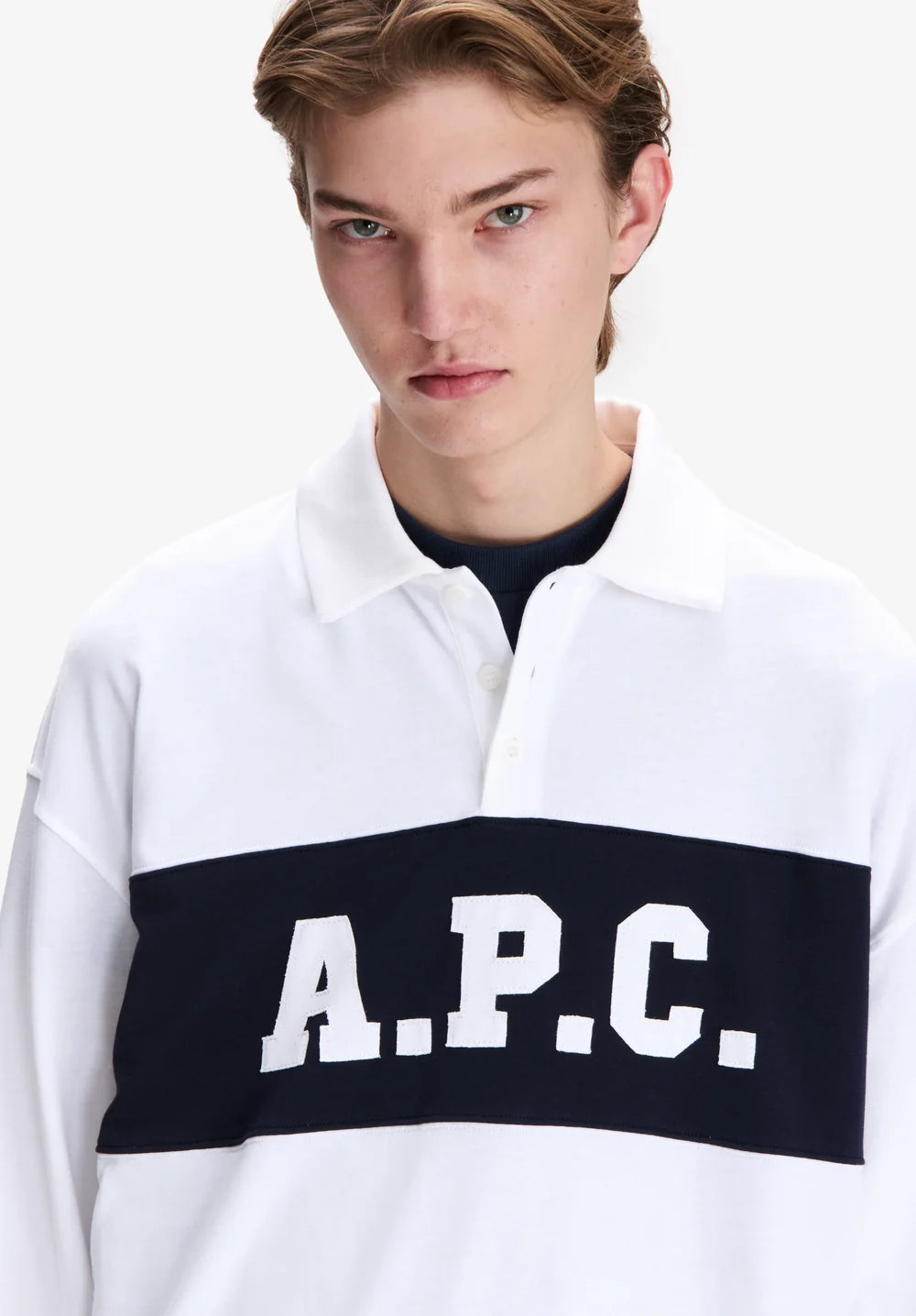 Polo Rugby Alexis bianco e blu - YES SHOPPoloA.P.C.COHRU-H26633-XXS