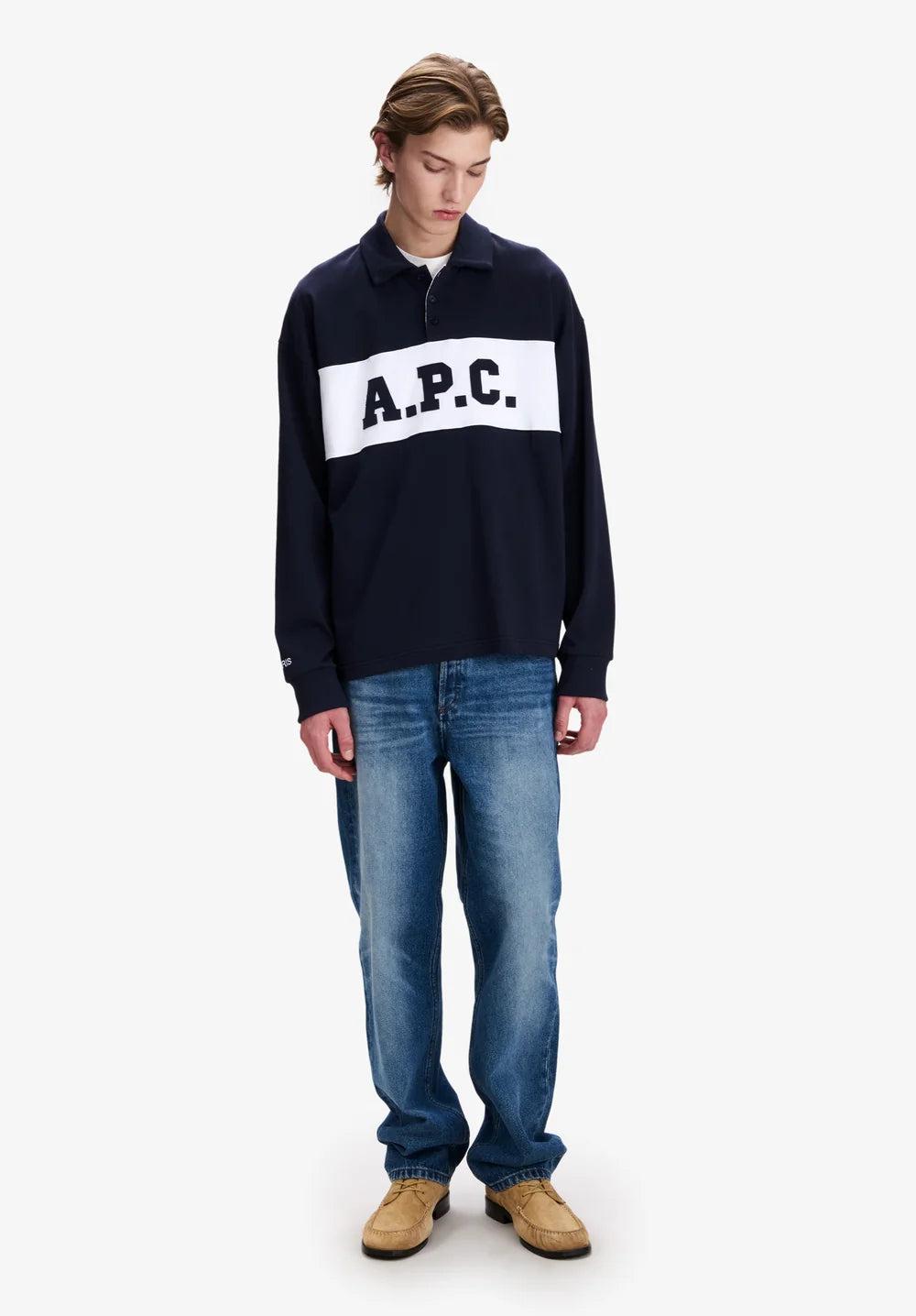 Polo Rugby Alexis blu e bianco - YES SHOPPoloA.P.C.COHRU-H26633-XXS