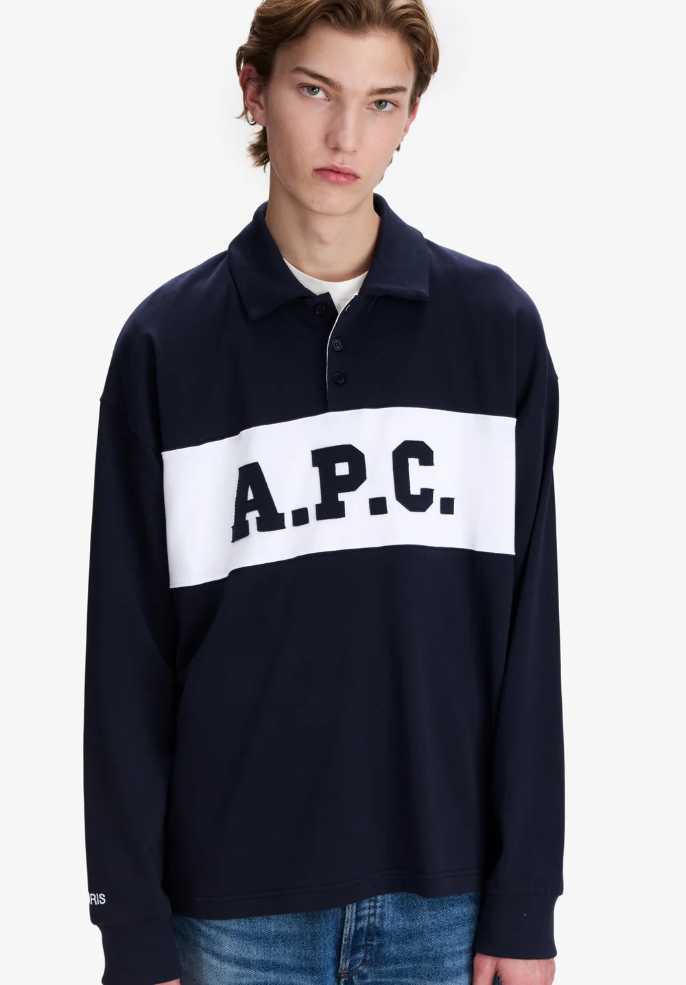 Polo Rugby Alexis blu e bianco - YES SHOPPoloA.P.C.COHRU-H26633-XXS