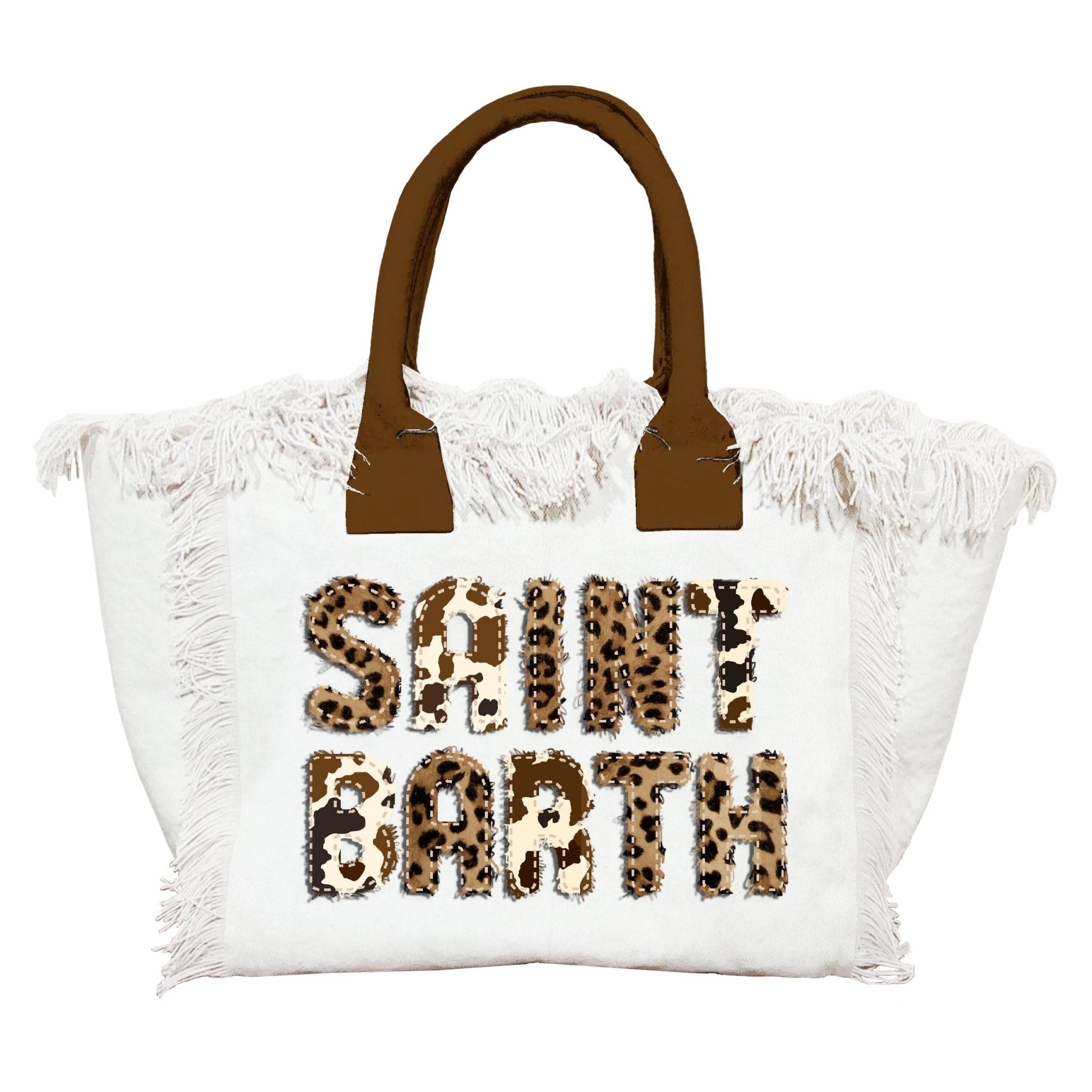 Borsa Colette in canvas di cotone bianca con logo animalier - YES SHOPBorse a manoMC2 SAINT BARTHCOL0001/00326L-Taglia unica7815556742771
