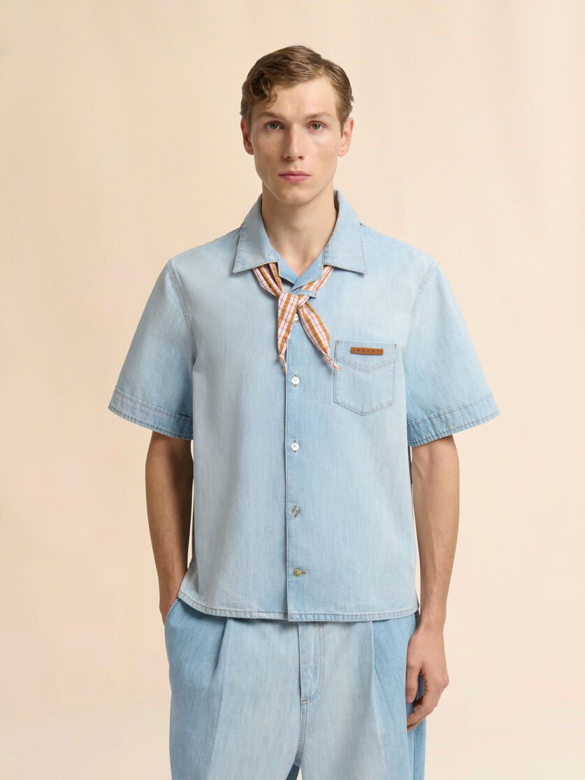 Camicia in chambray azzurro con bandana - YES SHOPCamicieMARNICUJU0034Q0USCZ1200B15-IT 42