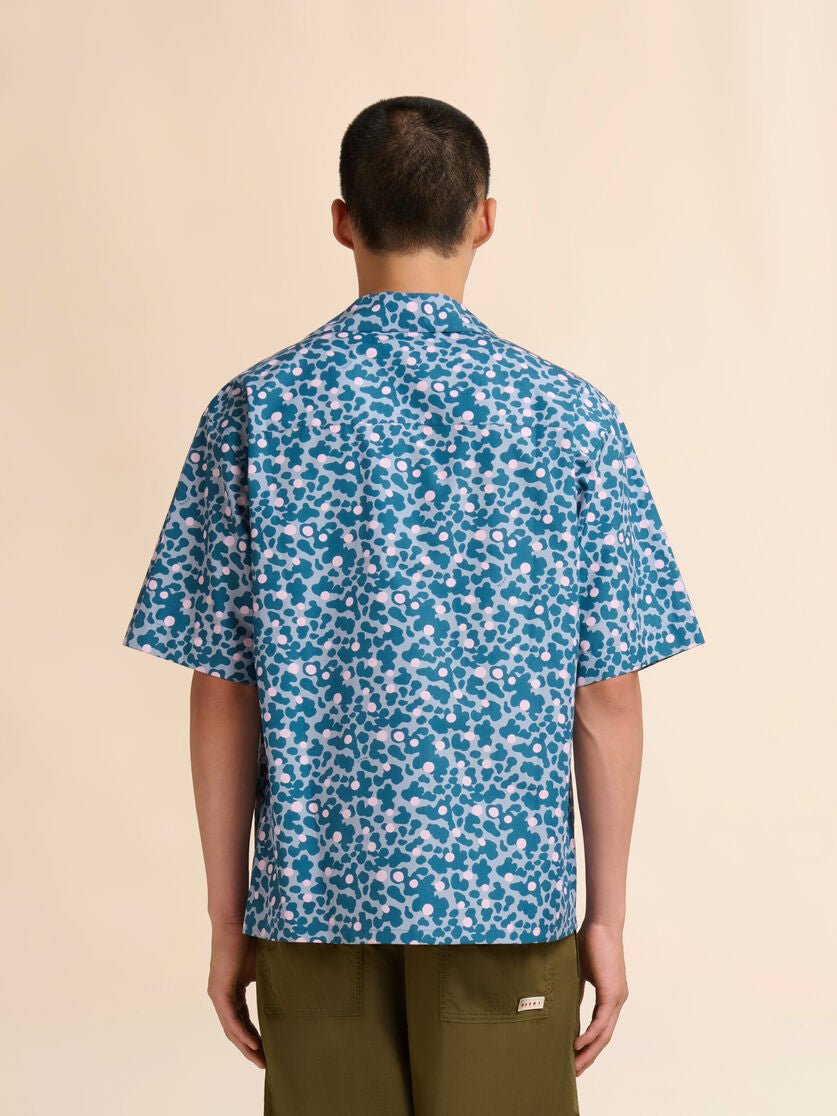 Camicia bowling in popeline blu con stampa rosa a pois - YES SHOPCamicieMARNICUMU0213A5UTC576-IT 421508214652771