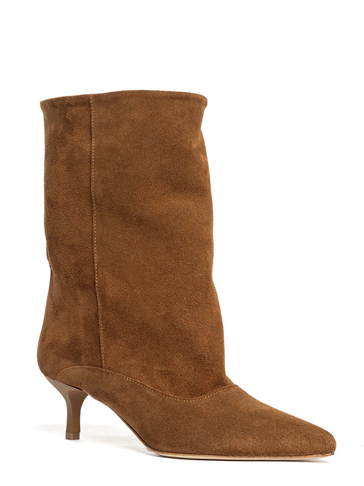 Tronchetto a cono in suede arabica - YES SHOPStivalettiGISEL MOIRE'DANA/C-IT 36