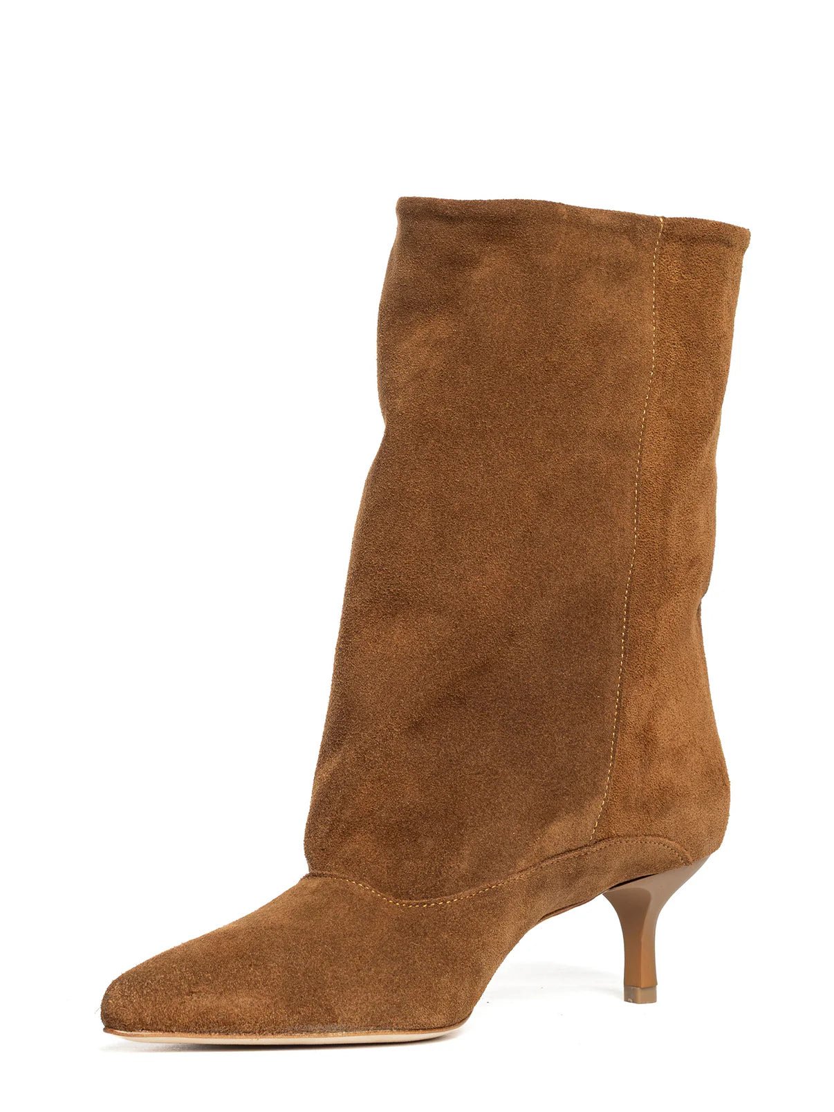 Tronchetto a cono in suede arabica - YES SHOPStivalettiGISEL MOIRE'DANA/C-IT 36