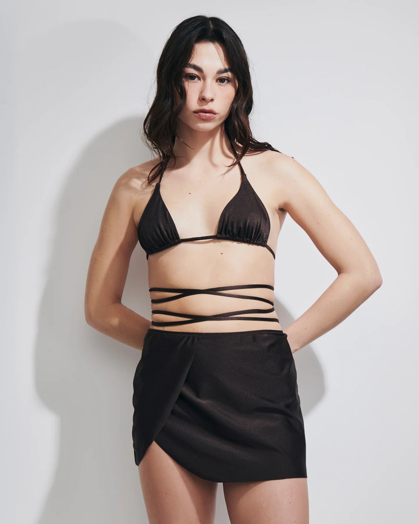 Gonna Pareo Giorgia in lycra lucida seppia - YES SHOPBeachwearMATINEE'DM7006-XXS