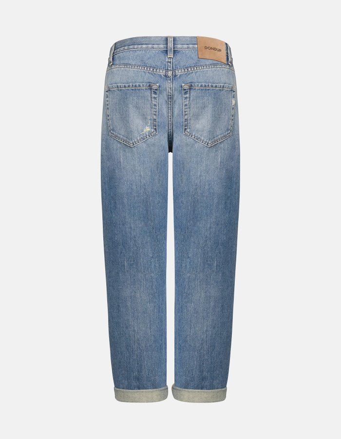 Jeans Icon regular in denim con strappi - YES SHOPJeansDONDUPDP776/DFK336D/ICON-W24