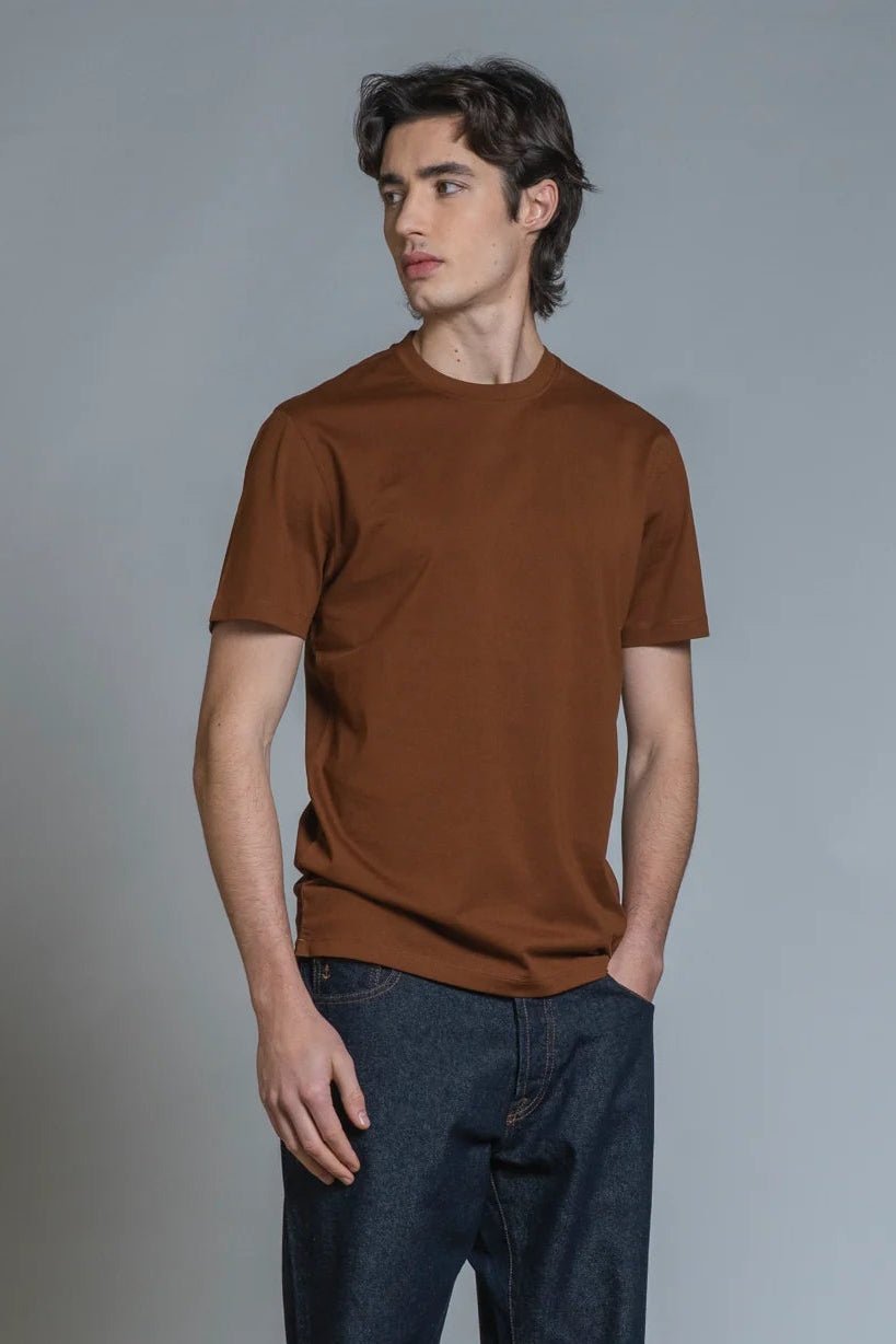 T-shirt Lance mercerizzata tabacco - YES SHOPT-shirtIMPURELANCE JMCC10-XXS