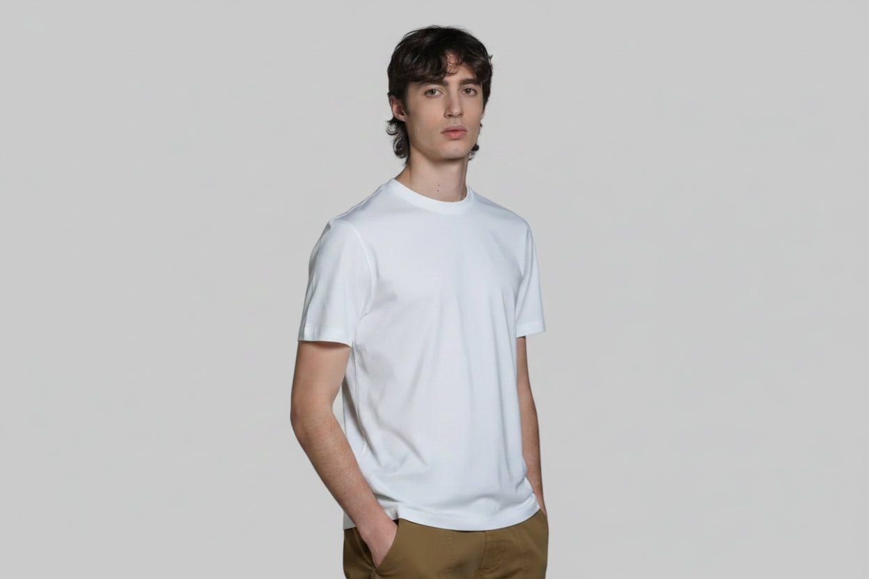T-shirt Lance mercerizzata bianca - YES SHOPT-shirtIMPURELANCE JMCC24-XXS