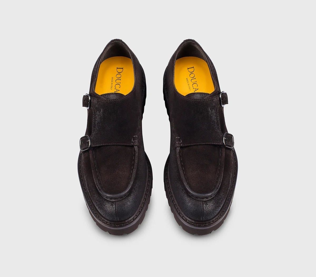 Scarpa doppia fibbia in suede marrone - YES SHOPScarpe elegantiDOUCAL’SDU2738PHILUF205TM23-IT 38
