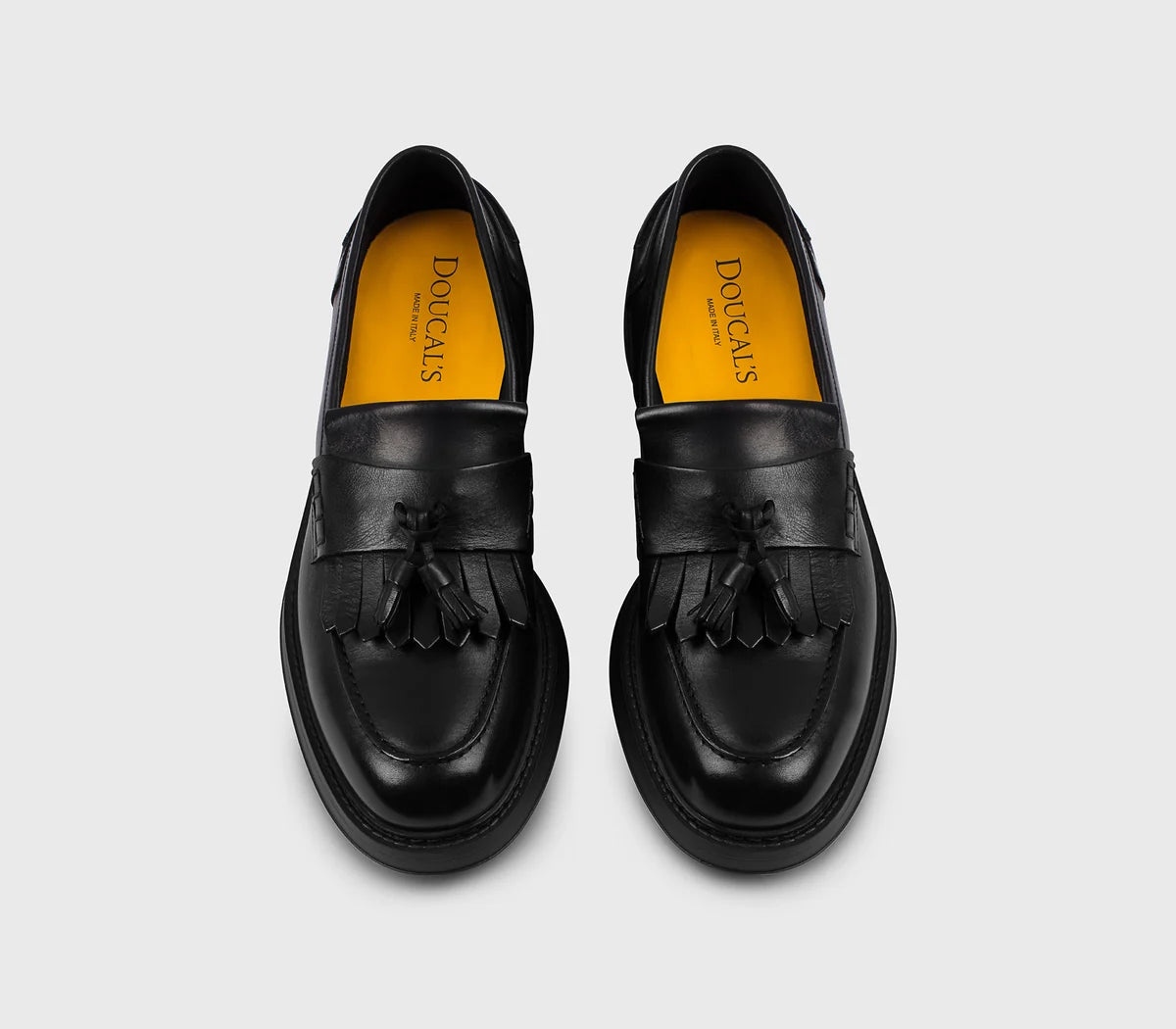 Mocassino in pelle nero con frangia - YES SHOPMocassiniDOUCAL’SDU3342BRUXUF188NN00-IT 38