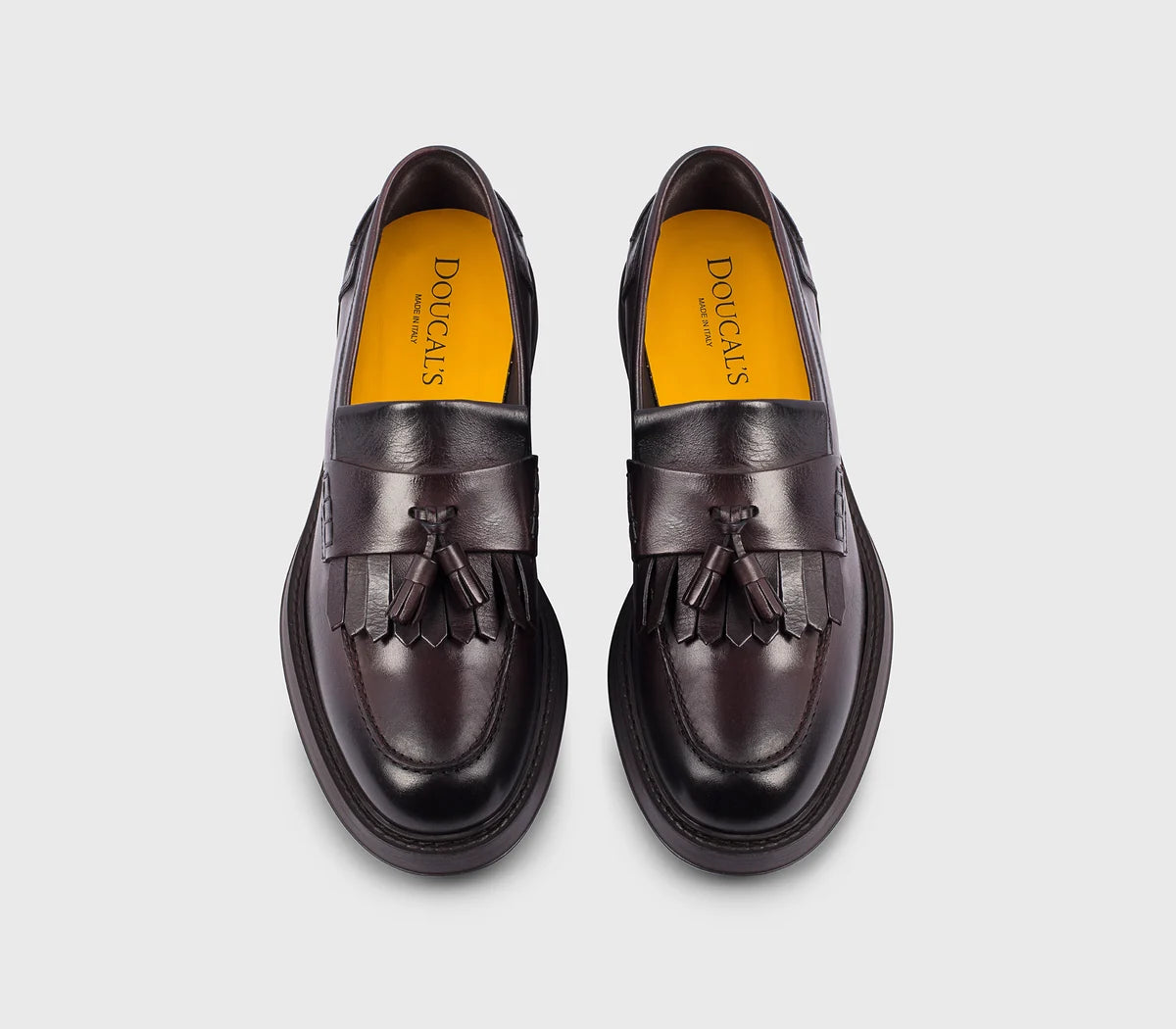 Mocassino con frangia in pelle burgundy - YES SHOPMocassiniDOUCAL’SDU3342BRUXUF188TL01-IT 38