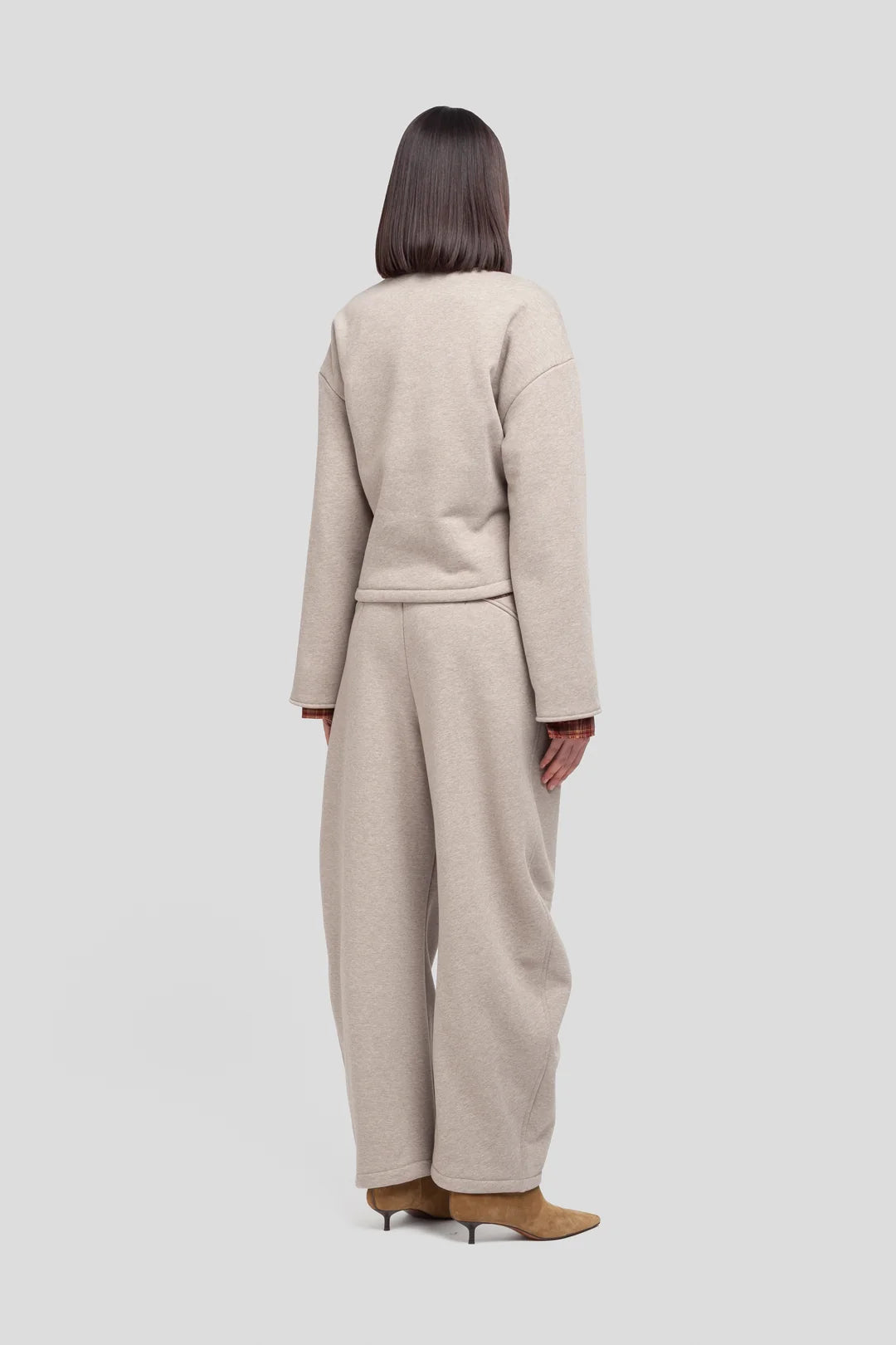 Pantalone in felpa barrel leg grigio - YES SHOPPantaloni tutaWEILI ZHENGF26FC05-6