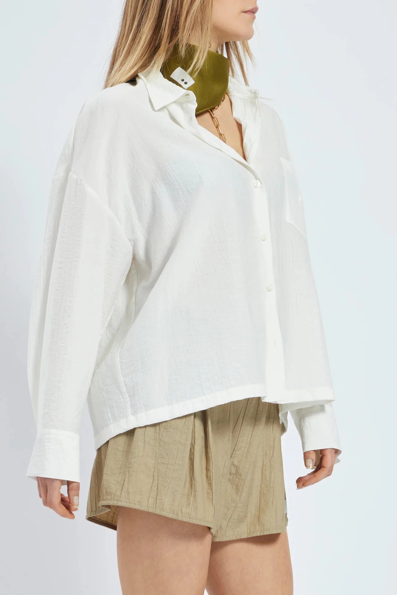 Camicia Firella latte oversize con taschino - YES SHOPCamicieTHE M..FIORELLA-XXS