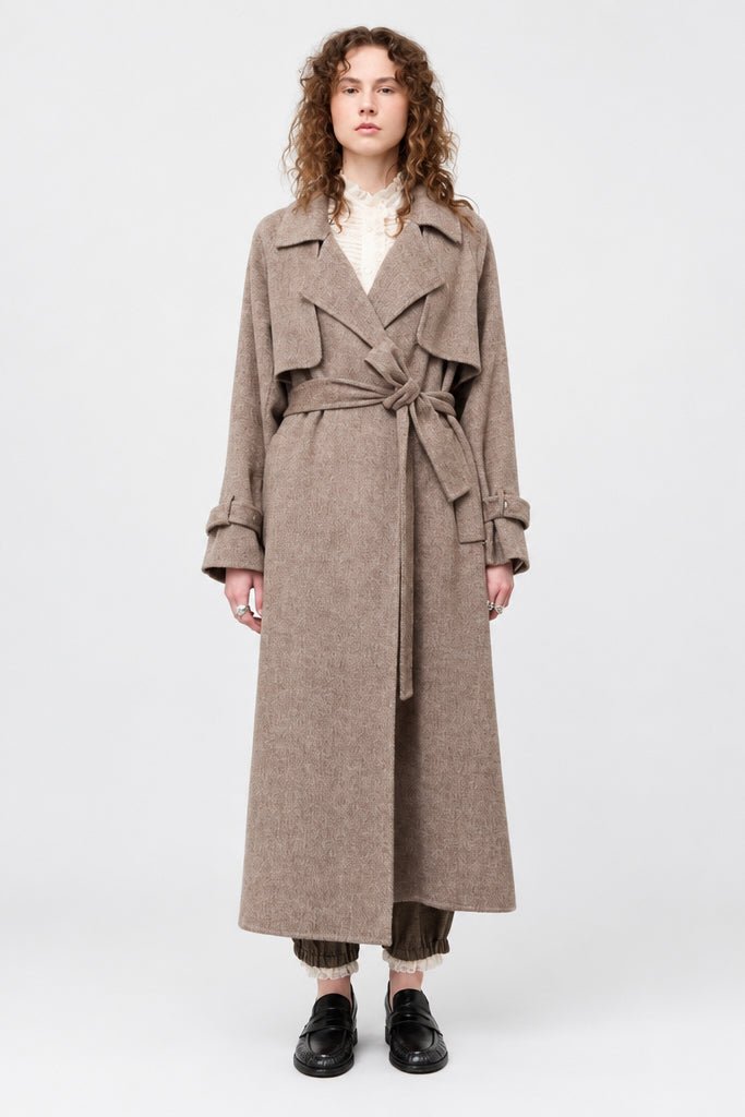 Cappotto trench micro spigato beige - YES SHOPCappottiOTTOD'AMEDJ0087-IT 38/403062799140971