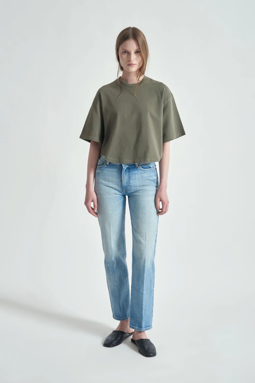 T-shirt girocollo boxy grigio salvia - YES SHOPT-shirtGRIFONIG1AB0052-XXS9302456742771