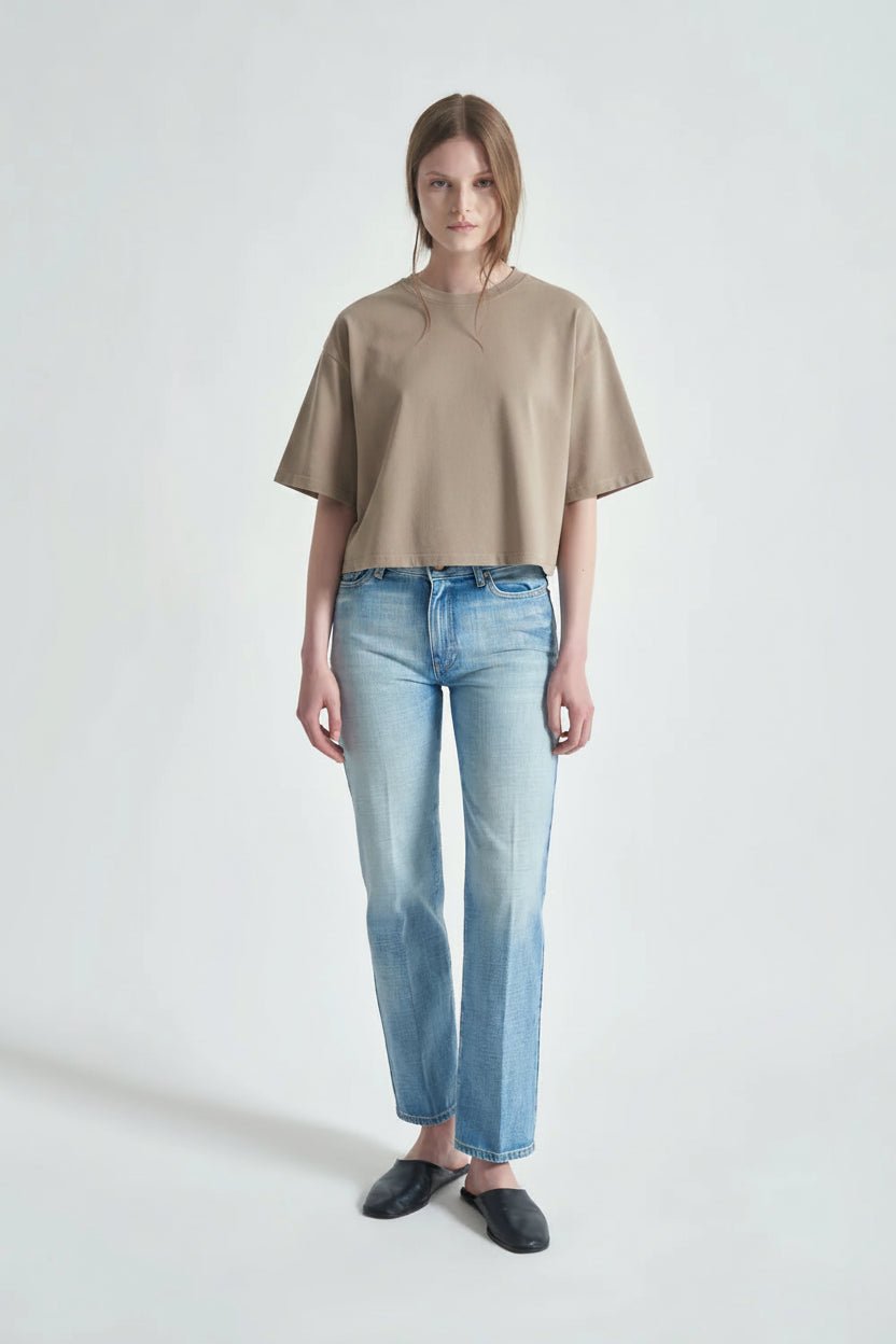 T-shirt girocollo boxy tortora - YES SHOPT-shirtGRIFONIG1AB0052-XXS1202456742771