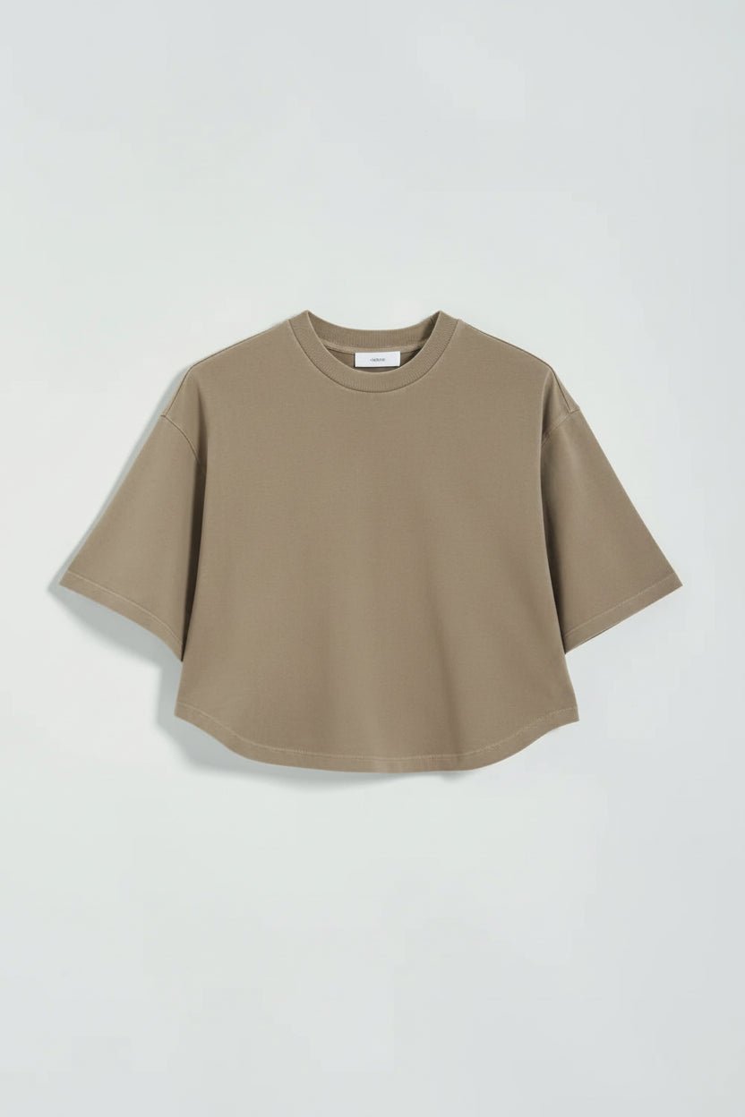 T-shirt girocollo boxy tortora - YES SHOPT-shirtGRIFONIG1AB0052-XXS1202456742771
