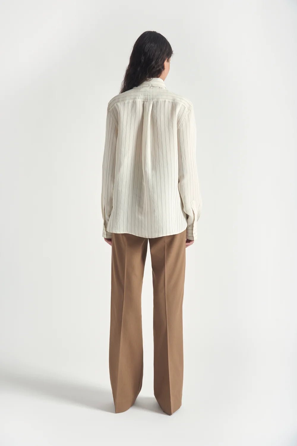 Camicia Carmeline gessata burro con collo annodato - YES SHOPCamicieGRIFONIG1AC0013-IT 341349488567871